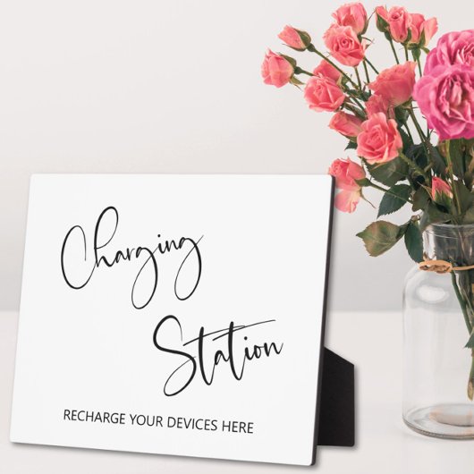 Panneau de la station de recharge Plaque de table 