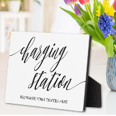 Panneau de la station de recharge Plaque de table 