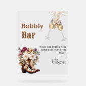 Panneau de la table Bubbly Bar Cowboy Ouest (Recto)