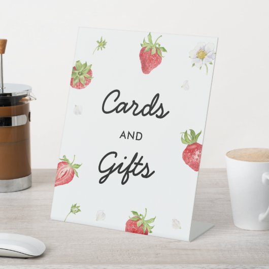 Panneau de la table Cartes et cadeaux de fraise (In SItu)