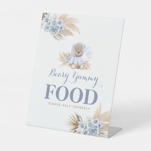 Panneau de la table d'alimentation Yummy Bear Bleu (Recto)