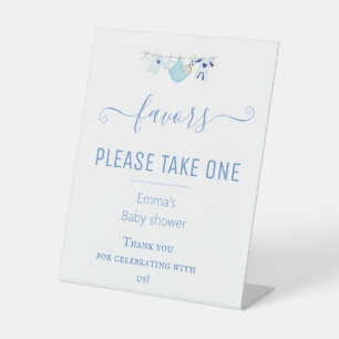 Panneau de la table de Baby shower Cute Boy Blue F