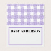 Panneau de la table de Baby shower pourpre (Outside Unfolded)