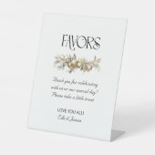 Panneau de la table de préférence Mariage Gold Gar (Recto)