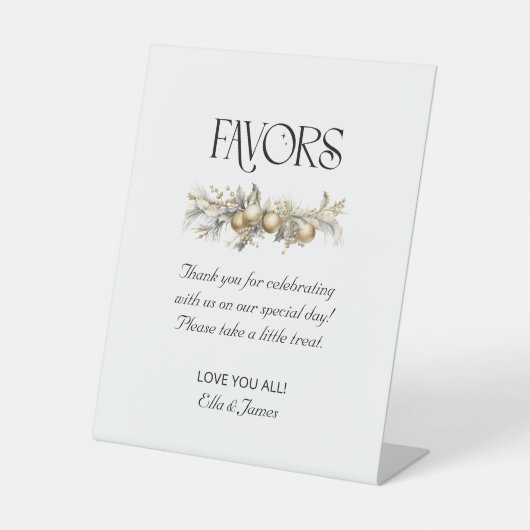 Panneau de la table de préférence Mariage Gold Gar (Recto)