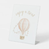 Panneau de la table de traitement Baby shower rose (Recto)