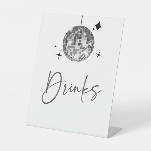 Panneau de la table des boissons Silver Disco (Recto)