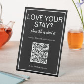 Panneau de la table d'examen du code QR noir moder (In SItu)