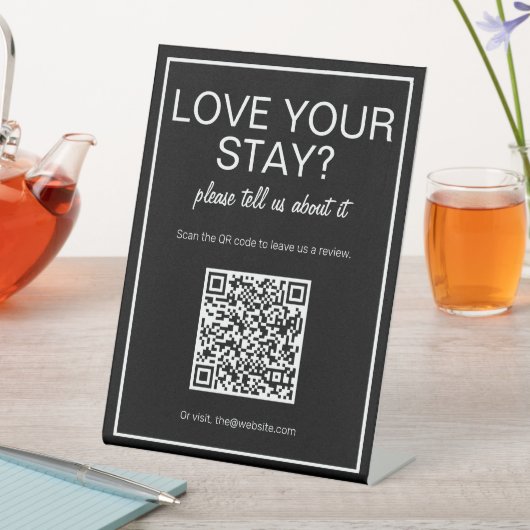 Panneau de la table d'examen du code QR noir moder (In SItu)