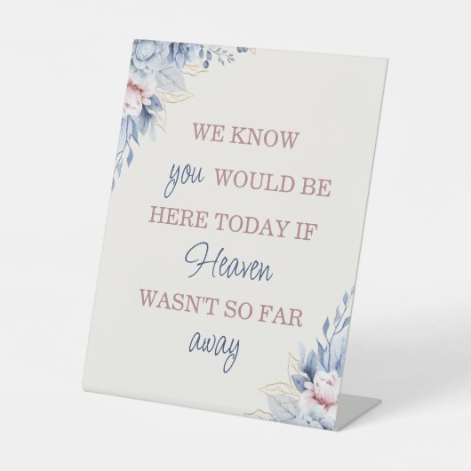 Panneau de la table Mariage Floral Bleu (Recto)