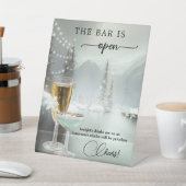 Panneau de la table Open Bar du Mariage de Noël (In SItu)