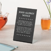 Panneau de l'avis d'allergie alimentaire (In SItu)