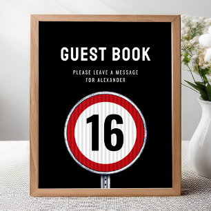 Panneau de livre d'or 16e anniversaire Limite de v