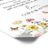 Panneau de livre d'or audio de mariage Boho Wildfl (Coin)