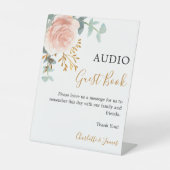 Panneau de livre d'or audio rose gold verdure mari (Recto)