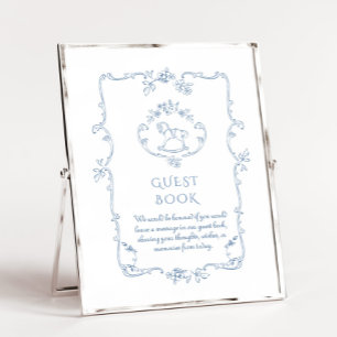 Panneau de livre d'or de baby shower avec cadre To