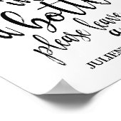 Panneau de livre d'or de mariage 8x10 Message dans (Coin)
