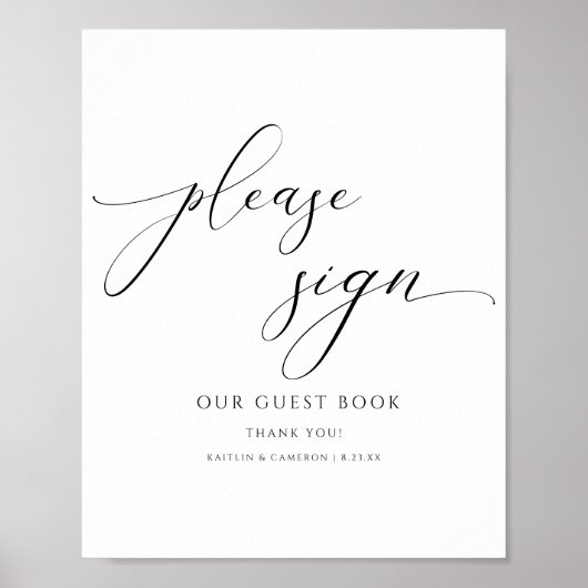 Panneau de livre d'or de mariage à portrait en écr (Devant)