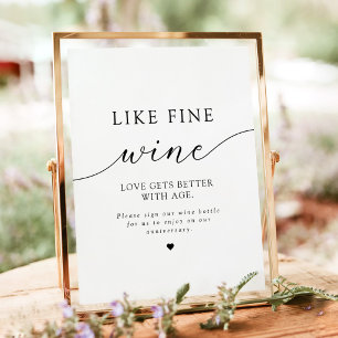 Panneau de livre d'or de mariage au vin minimalist