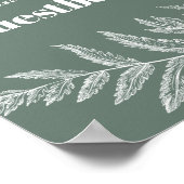 Panneau de livre d'or de mariage Fern Woodland (Coin)