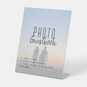Panneau de Livre d'Or de Mariage Photo Moderne