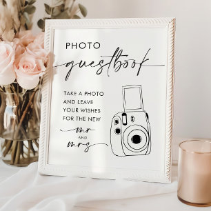 Panneau de livre d'or de mariage pour photo Polaro