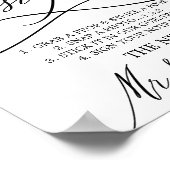 Panneau de livre d'or de photobooth de calligraphi (Coin)