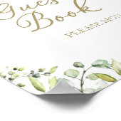 Panneau de livre d'or Eucalyptus Végétal Mignon (Coin)