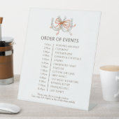Panneau de l'ordre des événements de mariage fer à (In SItu)