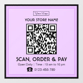 Panneau de magasin Code QR scannable | Scannez, co (Feuille)