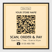 Panneau de magasin Code QR scannable | Scannez, co (Feuille)