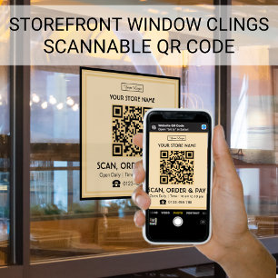 Panneau de magasin Code QR scannable Scannez, co