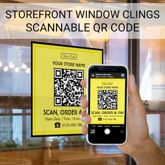 Panneau de magasin Code QR scannable | Scannez, co