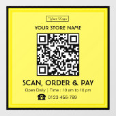Panneau de magasin Code QR scannable | Scannez, co (Feuille)