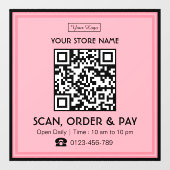 Panneau de magasin Code QR scannable | Scannez, co (Feuille)