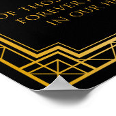 Panneau de mariage à la mémoire | Gatsby Art Déco (Coin)