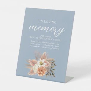 Panneau de mariage à la mémoire tendre Dusty Blue