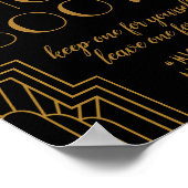 Panneau de mariage Art Déco en or, photobooth modi (Coin)