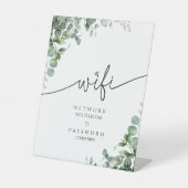 Panneau de mariage avec mot de passe WiFi Eucalypt (Recto)