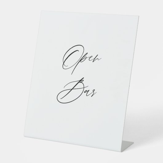 Panneau de mariage Bar Ouvert | Panneau de table d (Recto)