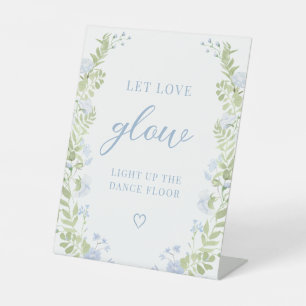 Panneau de mariage bohème floral bleu pastel 'Lais