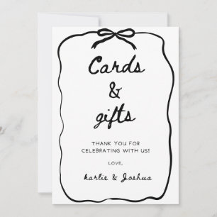 Panneau de mariage Cartes et Cadeaux