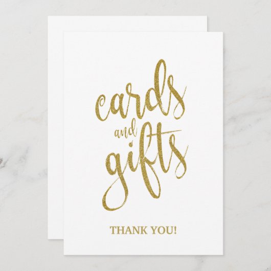 Panneau de mariage Cartes et Cadeaux abordables (Devant / Derrière)