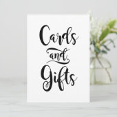 Panneau de mariage Cartes et Cadeaux en écriture p (Debout devant)
