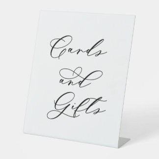 Panneau de mariage Cartes et Cadeaux Minimaliste |