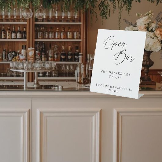 Panneau de mariage de bar ouvert de calligraphie é