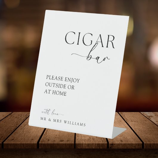 Panneau de mariage de cigare de mariage moderne de