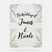 Panneau de mariage de printemps aux fleurs de wild (Recto)