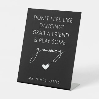 Panneau de mariage drôle pour jouer à des jeux