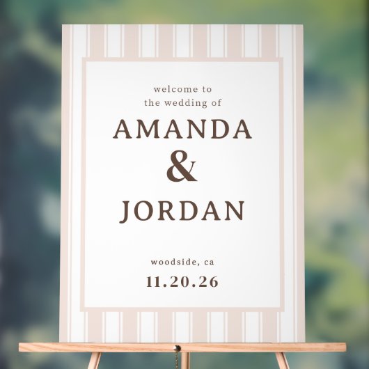 Panneau de mariage élégant beige (Neutre)